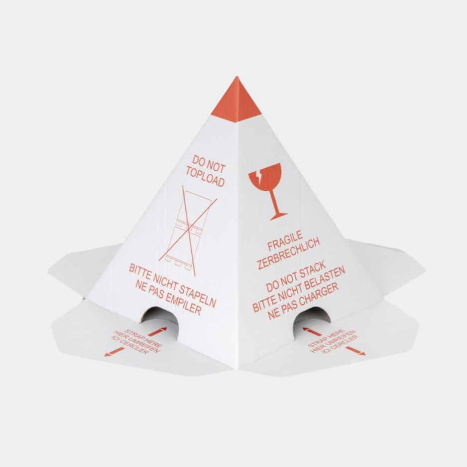 Palettenhütchen 'nicht stapeln' selbstklebend - Stapelschutzpyramide
